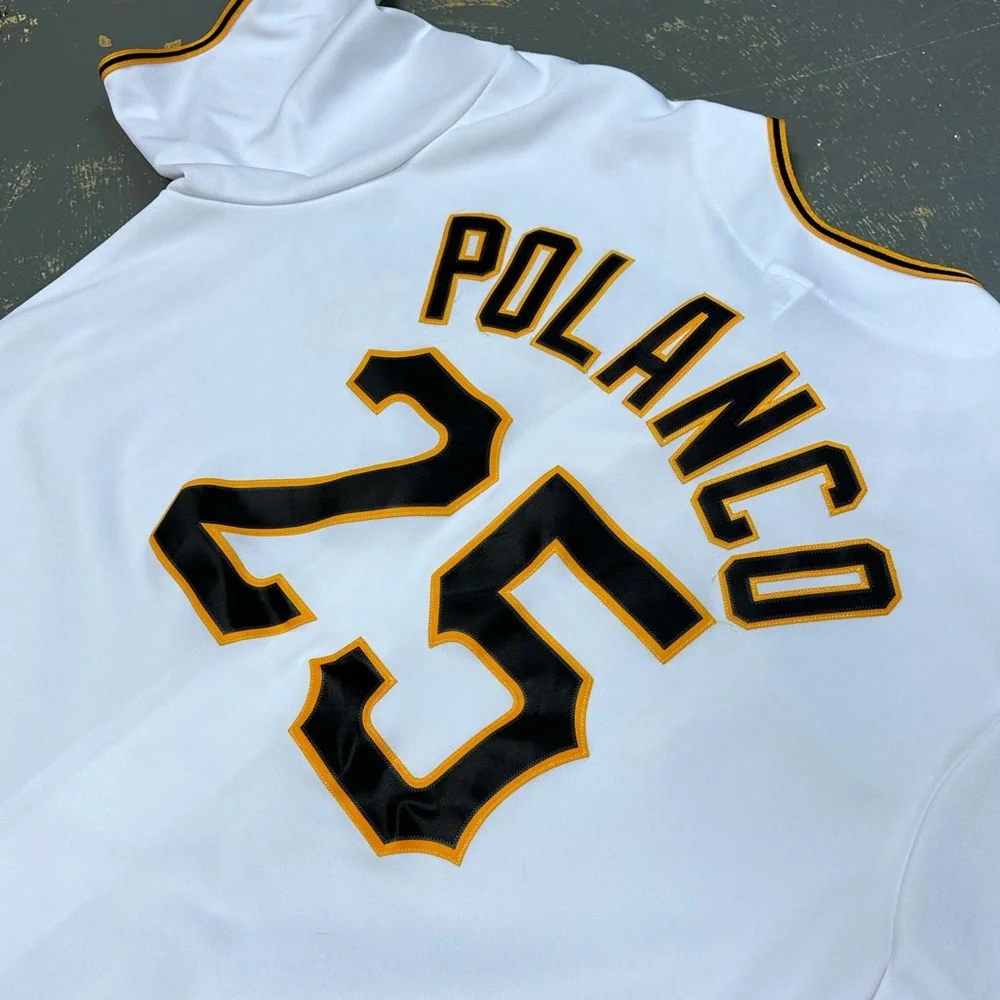 Majestic Gregory Polanco 25 Pittsburgh Pirates Jersey Stitched XXL MLB Baseball - Picture 3 of 8